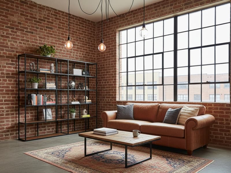 Virtuelles Home Staging im Industrial Loft-Stil — Beispielbild