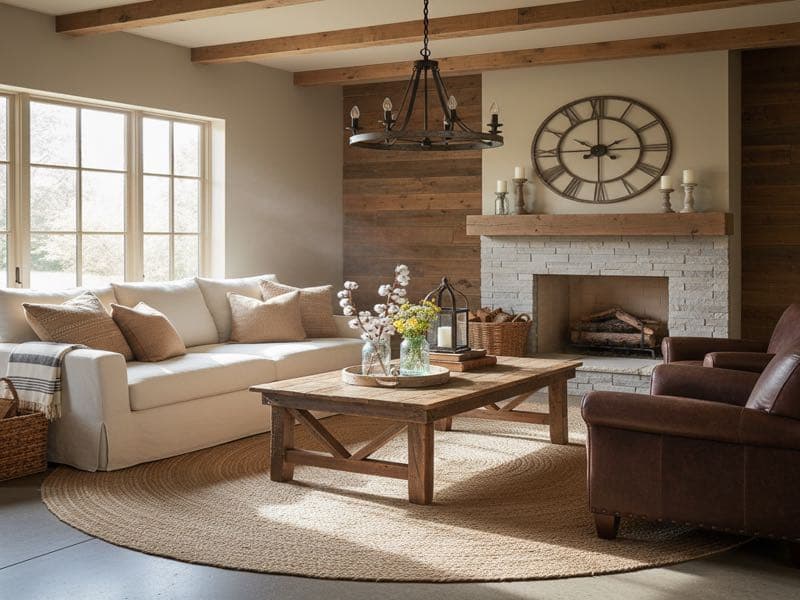 Virtuelles Home Staging im Rustic Farmhouse-Stil — Beispielbild