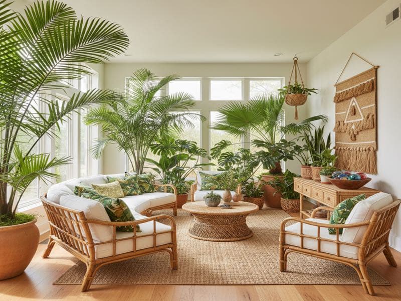 Virtuelles Home Staging im Tropical-Stil — Beispielbild